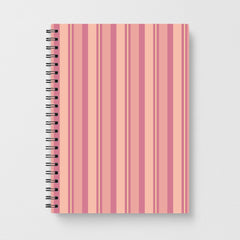Pink And Yellow Stripes Notebook