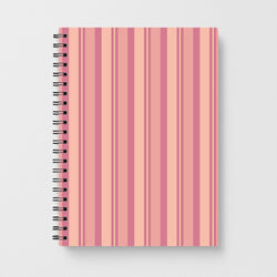 Pink And Yellow Stripes Notebook