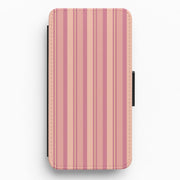 Pink And Yellow Stripes Flip / Wallet Phone Case 1