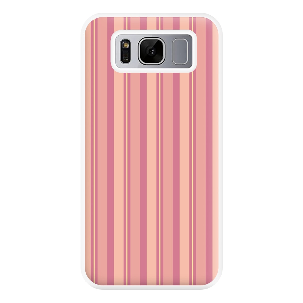 Pink And Yellow Stripes Phone Case for Galaxy S8 Plus