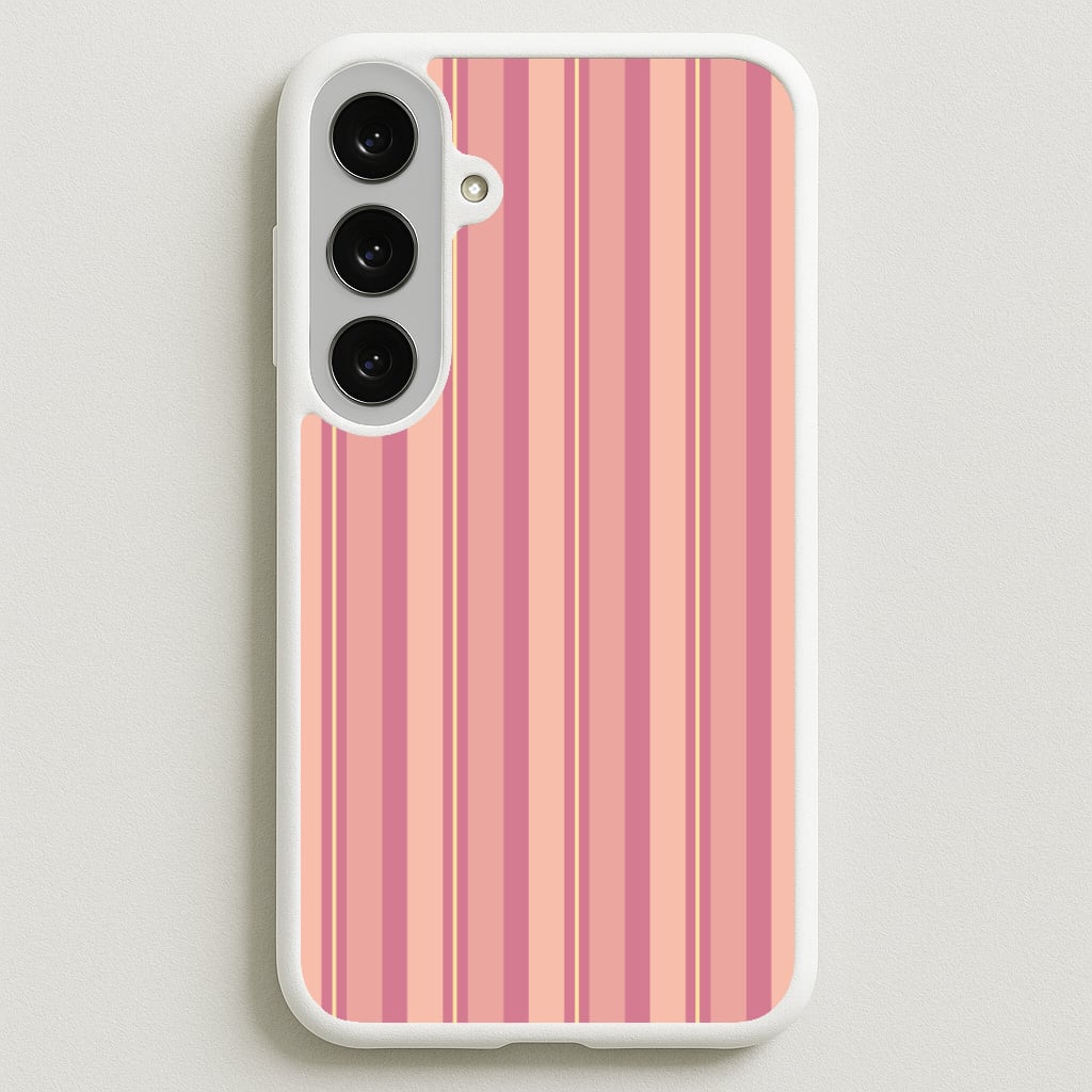 Pink And Yellow Stripes Phone Case for Galaxy S25FE