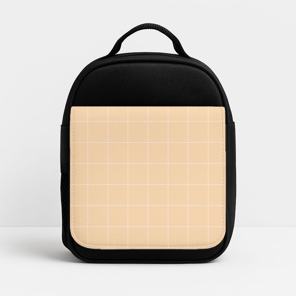 Criss Cross Peach Stripes Insulated Lunchbox