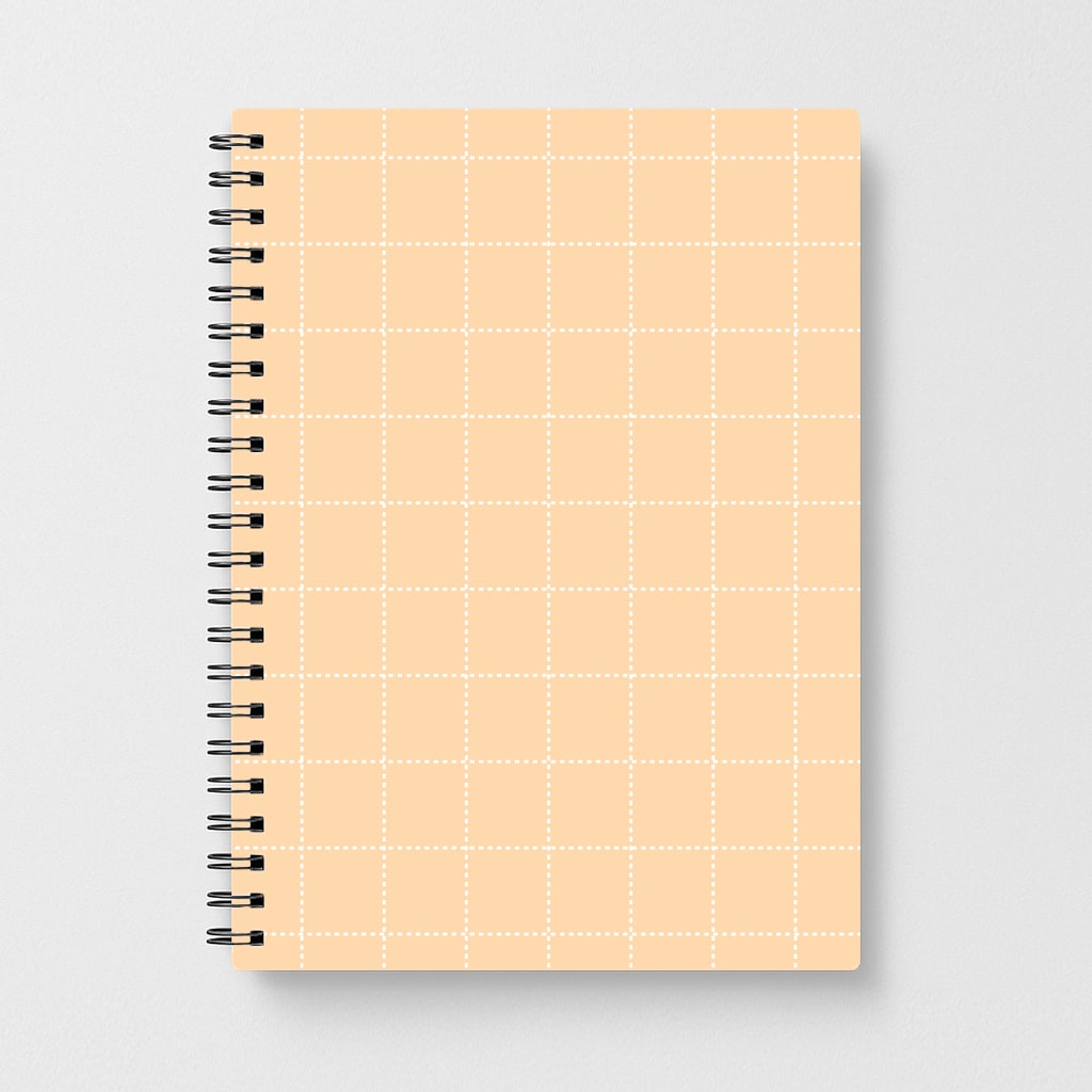 Criss Cross Peach Stripes Notebook