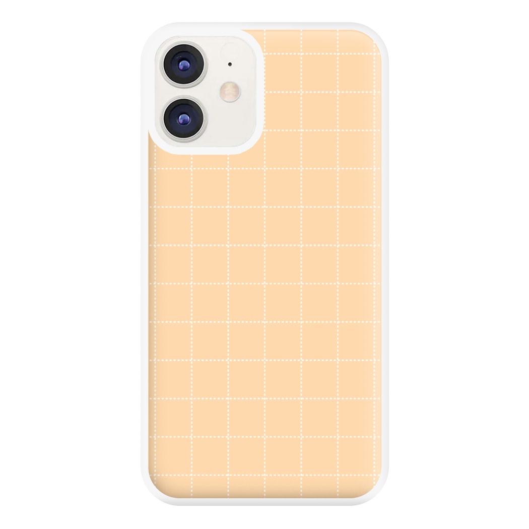 Criss Cross Peach Stripes Phone Case for iPhone 11