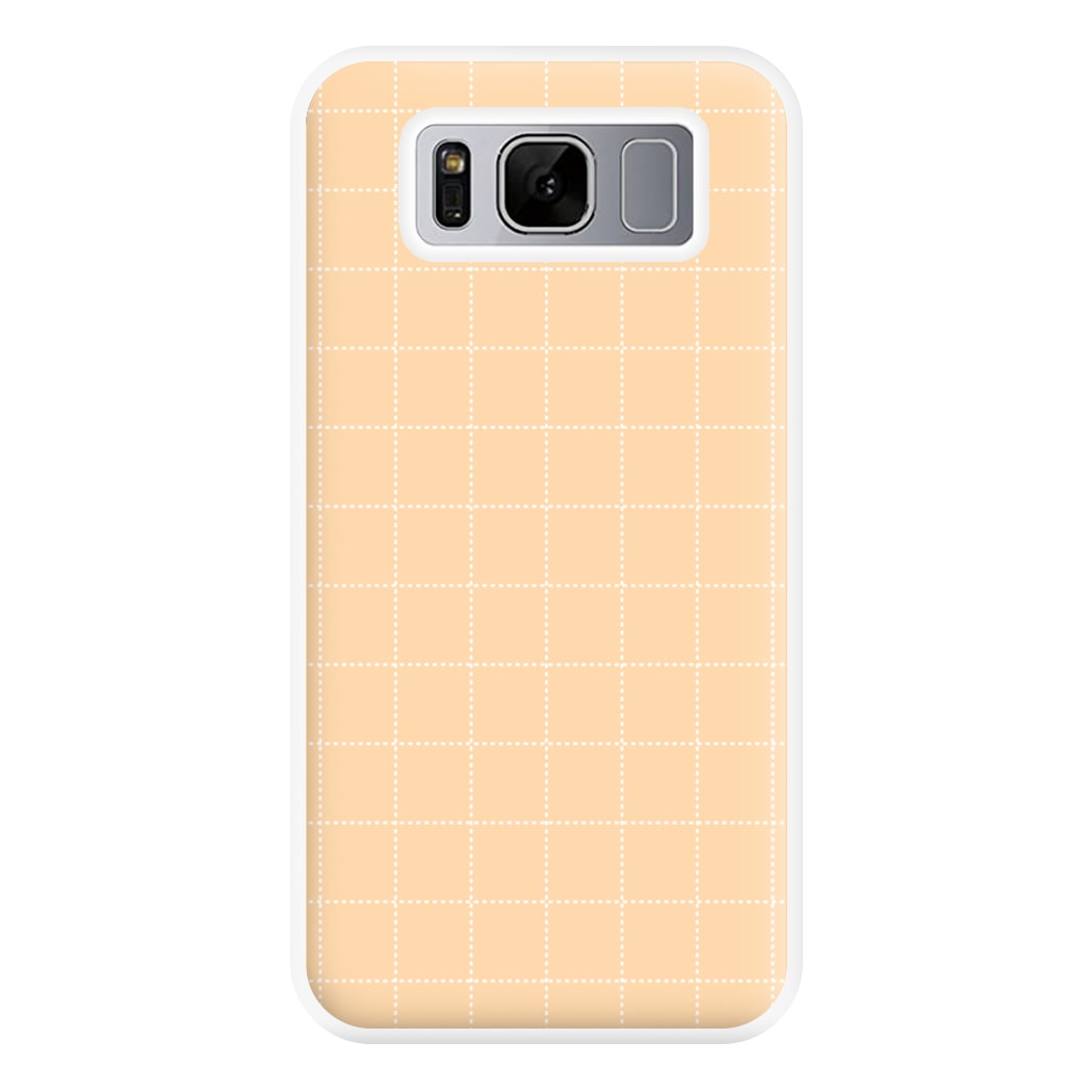Criss Cross Peach Stripes Phone Case for Galaxy S8 Plus