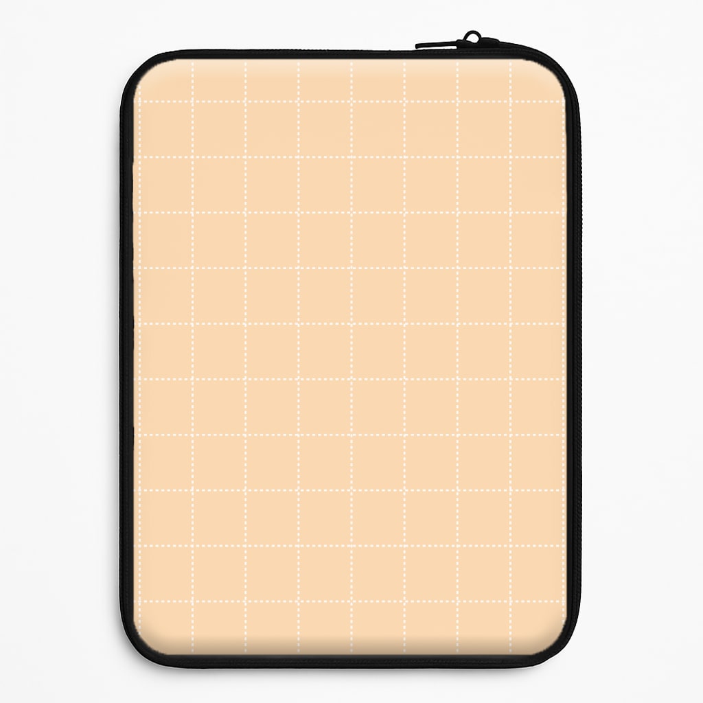 Criss Cross Peach Stripes Universal Laptop Sleeve