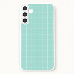 Criss Cross Cyan Stripes Phone Case for Galaxy A57
