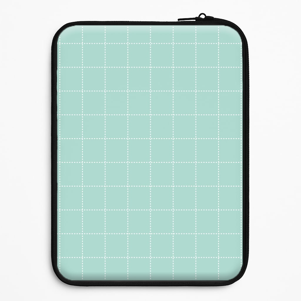 Criss Cross Cyan Stripes Laptop Sleeve