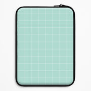 Criss Cross Cyan Stripes Laptop Sleeve 1