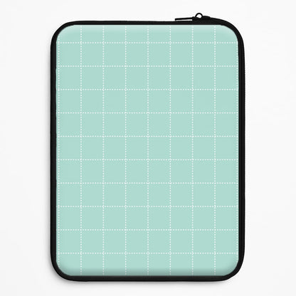 Criss Cross Cyan Stripes Universal Laptop Sleeve