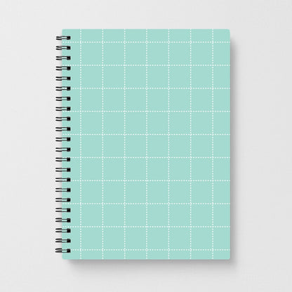 Criss Cross Cyan Stripes Notebook