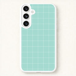 Criss Cross Cyan Stripes Phone Case for Galaxy S26