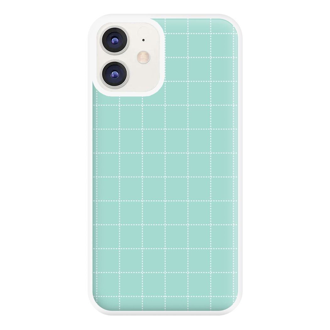Criss Cross Cyan Stripes Phone Case for iPhone 11