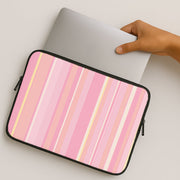 Blush Butter Stripes Laptop Sleeve 2
