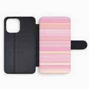Blush Butter Stripes Flip / Wallet Phone Case 2