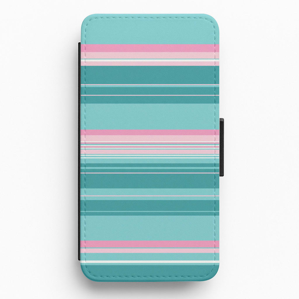 Candy Stripe Blush Flip / Wallet Phone Case