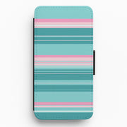 Candy Stripe Blush Flip / Wallet Phone Case 1