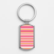 Sunset Stripe Bands Luxury Keyring 1