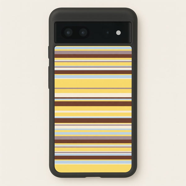 Cocoa Blue Stripe Phone Case - Google Pixel 7 / Standard