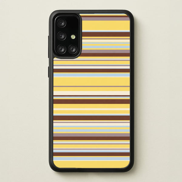 Cocoa Blue Stripe Phone Case - Galaxy A71 / Standard