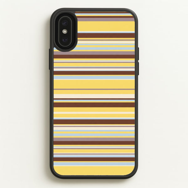 Cocoa Blue Stripe Phone Case - iPhone XS Max / Standard