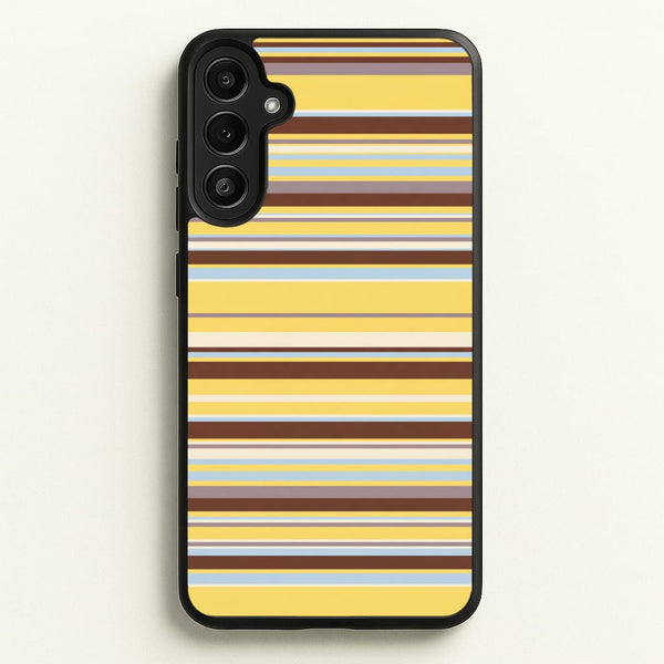 Cocoa Blue Stripe Phone Case - Galaxy A36 / Standard