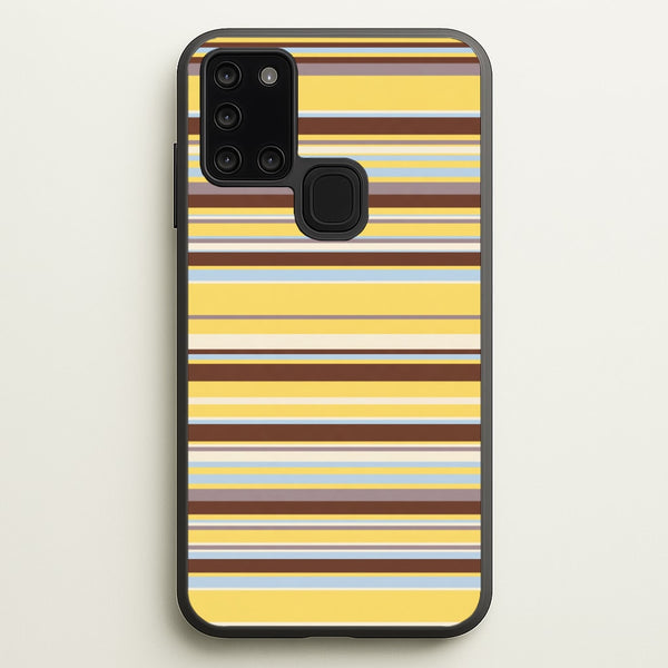 Cocoa Blue Stripe Phone Case - Galaxy A21s / Standard