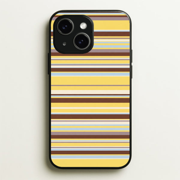 Cocoa Blue Stripe Phone Case - iPhone 15 / Standard