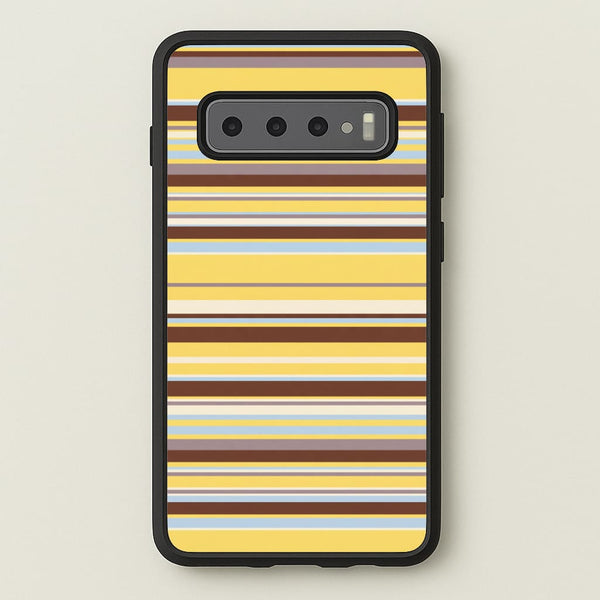 Cocoa Blue Stripe Phone Case - Galaxy S10 / Standard