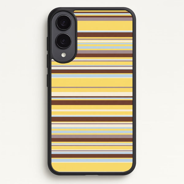 Cocoa Blue Stripe Phone Case - Galaxy S25 Edge / Standard
