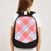 Coral Plaid Starfall Backpack 3