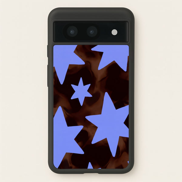 Tortoiseshell Star Scatter Phone Case - Google Pixel 8a / Standard