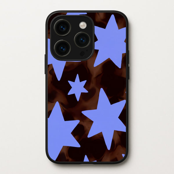 Tortoiseshell Star Scatter Phone Case - iPhone 14 Pro / Standard