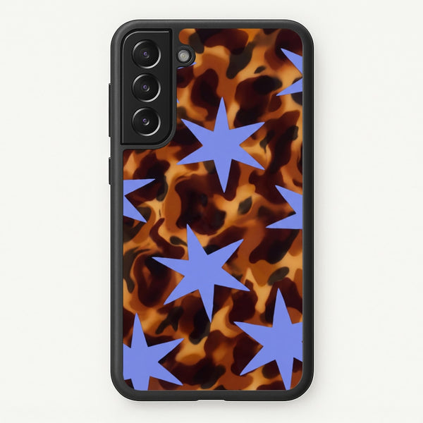 Tortoiseshell Star Scatter - Periwinkle Phone Case - Galaxy S21 Plus / Standard