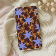 Tortoiseshell Star Scatter - Periwinkle Flip / Wallet Phone Case 5