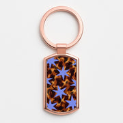 Tortoiseshell Star Scatter - Periwinkle Luxury Keyring 4