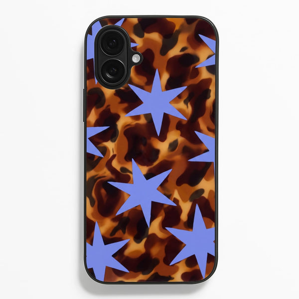 Tortoiseshell Star Scatter - Periwinkle Phone Case - iPhone 16 Plus / Standard