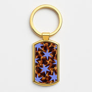 Tortoiseshell Star Scatter - Periwinkle Luxury Keyring 3
