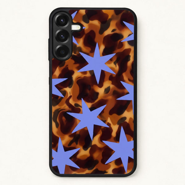Tortoiseshell Star Scatter - Periwinkle Phone Case - Galaxy A37 / Standard