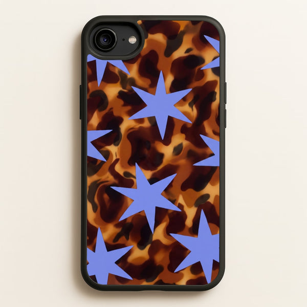 Tortoiseshell Star Scatter - Periwinkle Phone Case - iPhone 6 / 7 / 8 / SE / Standard