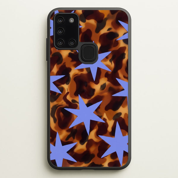 Tortoiseshell Star Scatter - Periwinkle Phone Case - Galaxy A21s / Standard