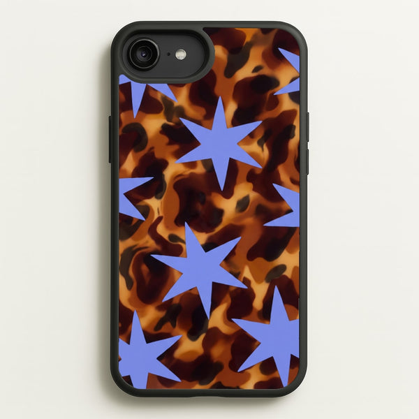 Tortoiseshell Star Scatter - Periwinkle Phone Case - iPhone 6 Plus / 7 Plus / 8 Plus / Standard