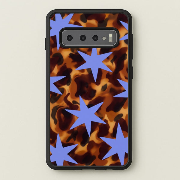 Tortoiseshell Star Scatter - Periwinkle Phone Case - Galaxy S10 / Standard