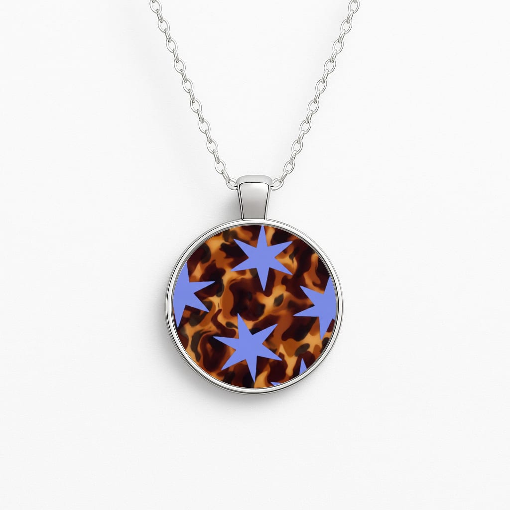 Tortoiseshell Star Scatter - Periwinkle Necklace