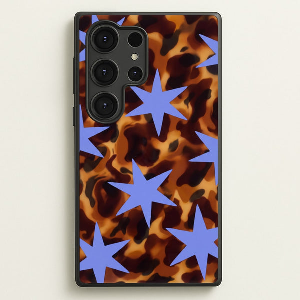 Tortoiseshell Star Scatter - Periwinkle Phone Case - Galaxy S25 Ultra / Standard
