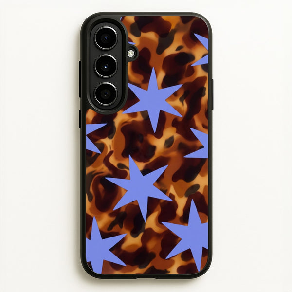 Tortoiseshell Star Scatter - Periwinkle Phone Case - Galaxy A56 / Standard