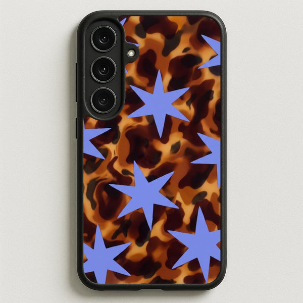 Tortoiseshell Star Scatter - Periwinkle Phone Case - Galaxy S25FE / Standard
