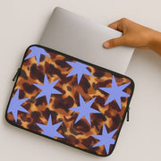 Tortoiseshell Star Scatter - Periwinkle Laptop Sleeve 2