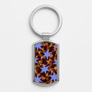 Tortoiseshell Star Scatter - Periwinkle Luxury Keyring 1