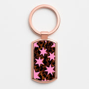 Tortoiseshell Star Scatter - Pink Luxury Keyring 4